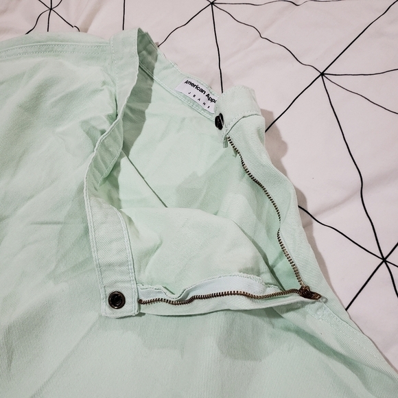 AMERICAN Apparel Denim Circle Skirt in Colour Pistachio Size Extra Small - Picture 5 of 12